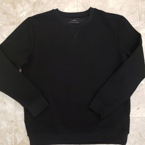 Zara Mens Ribbed Diamond Black Sweater - XL